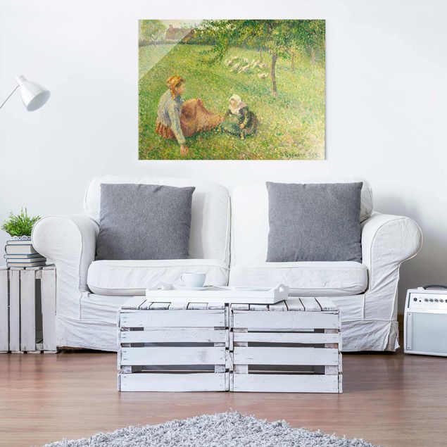 Konststilar Pointillism Camille Pissarro - The Geese Pasture