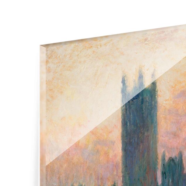 Glastavlor solnedgångar Claude Monet - London Sunset
