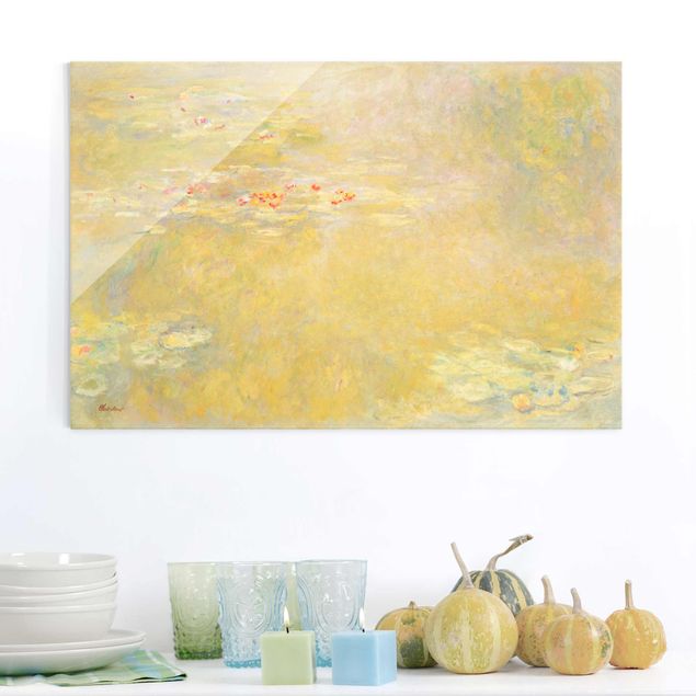 Glastavlor rosor Claude Monet - The Water Lily Pond