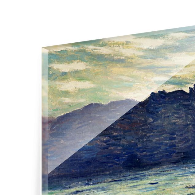 Tavlor stränder Claude Monet - The Cliff, Étretat, Sunset