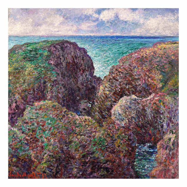 Tavlor landskap Claude Monet - Group of Rocks at Port-Goulphar