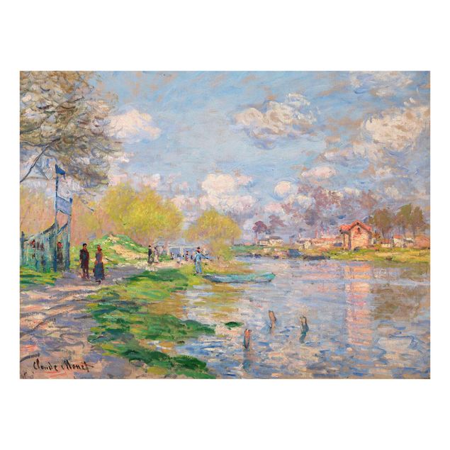 Tavlor landskap Claude Monet - Spring On The Seine