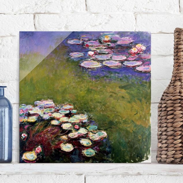 Glastavlor rosor Claude Monet - Water Lilies