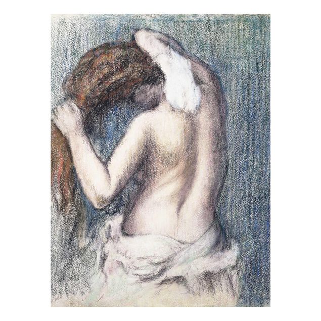 Glastavlor naken och erotik Edgar Degas - Woman Wiping