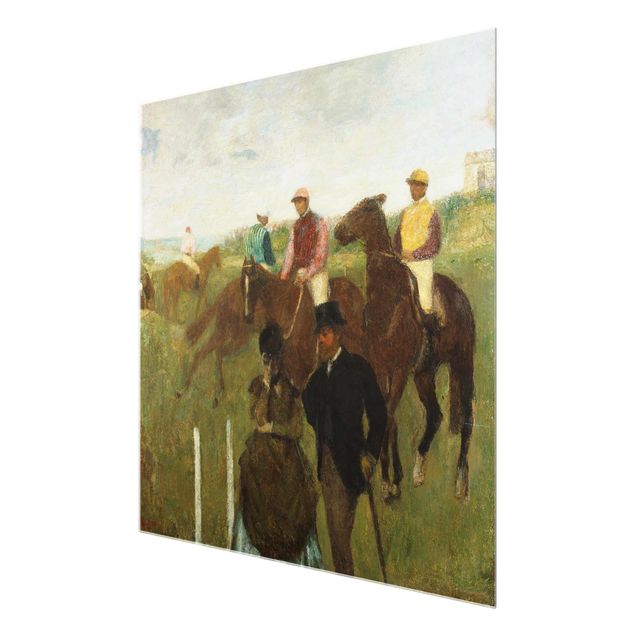 Tavlor porträtt Edgar Degas - Jockeys On Race Track