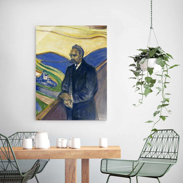 Konststilar Post Impressionism Edvard Munch - Portrait of Friedrich Nietzsche