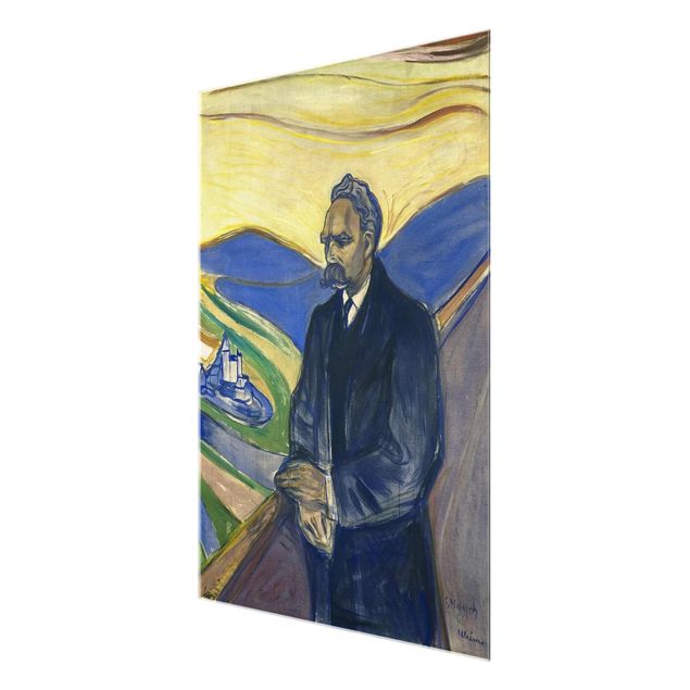 Tavlor konstutskrifter Edvard Munch - Portrait of Friedrich Nietzsche