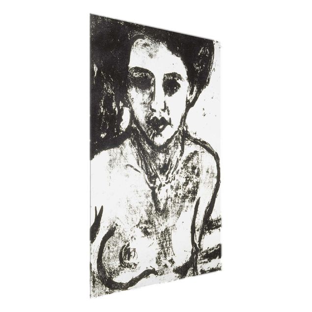 Glastavlor svart och vitt Ernst Ludwig Kirchner - Artist's Child