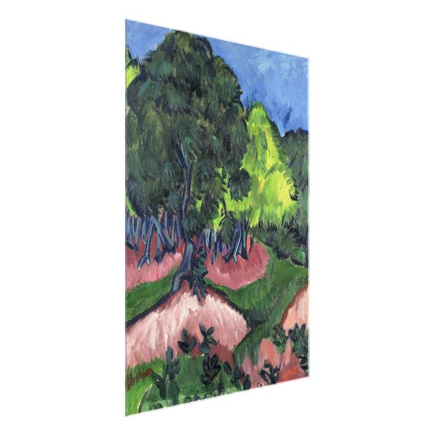 Tavlor träd Ernst Ludwig Kirchner - Landscape with Chestnut Tree