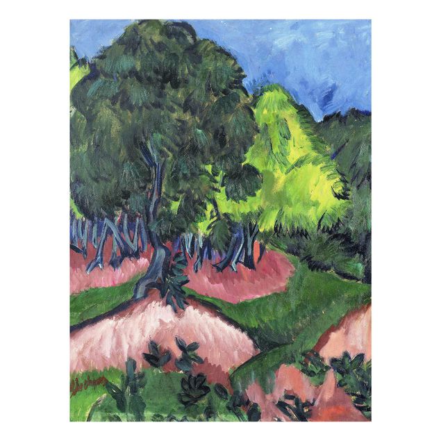 Tavlor landskap Ernst Ludwig Kirchner - Landscape with Chestnut Tree
