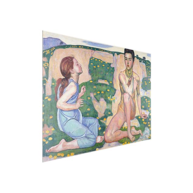 Glastavlor naken och erotik Ferdinand Hodler - The Spring