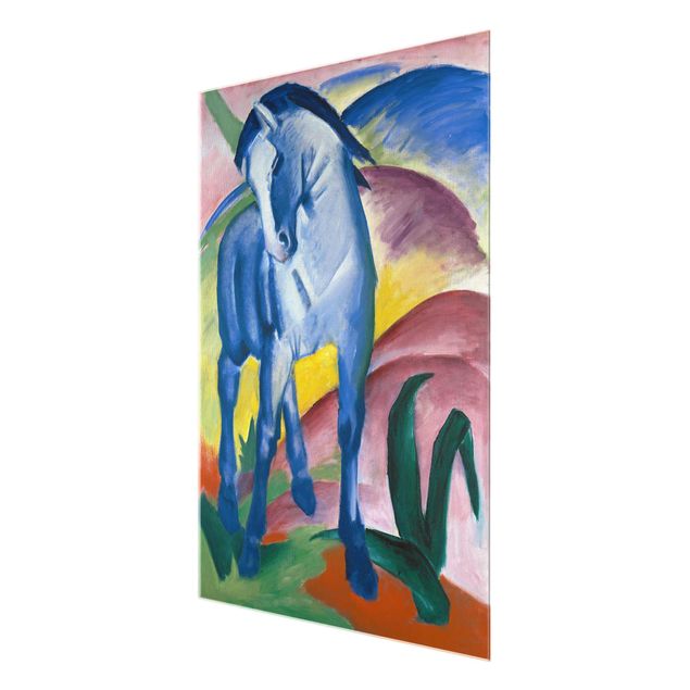 Glastavlor abstrakt Franz Marc - Blue Horse I