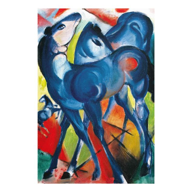 Glastavlor abstrakt Franz Marc - The Blue Foals