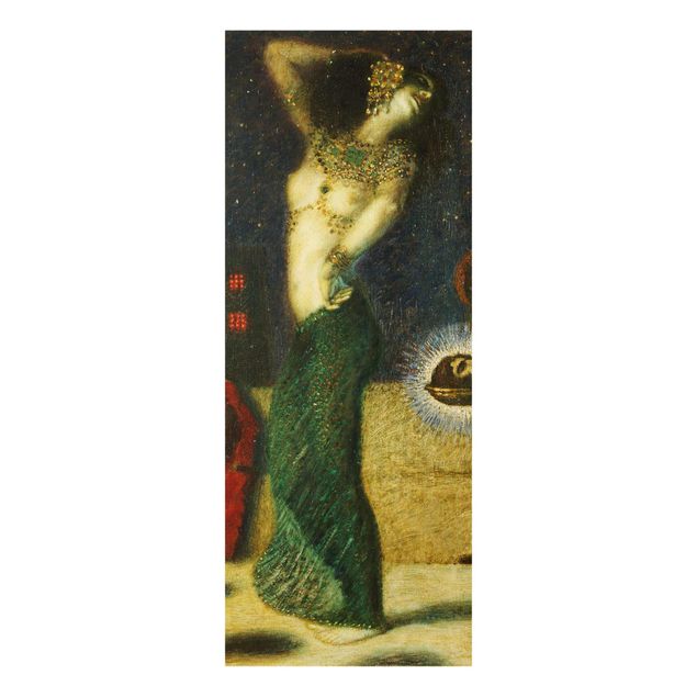 Glastavlor naken och erotik Franz Von Stuck - Dancing Salome