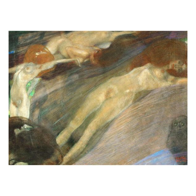 Glastavlor naken och erotik Gustav Klimt - Moving Water