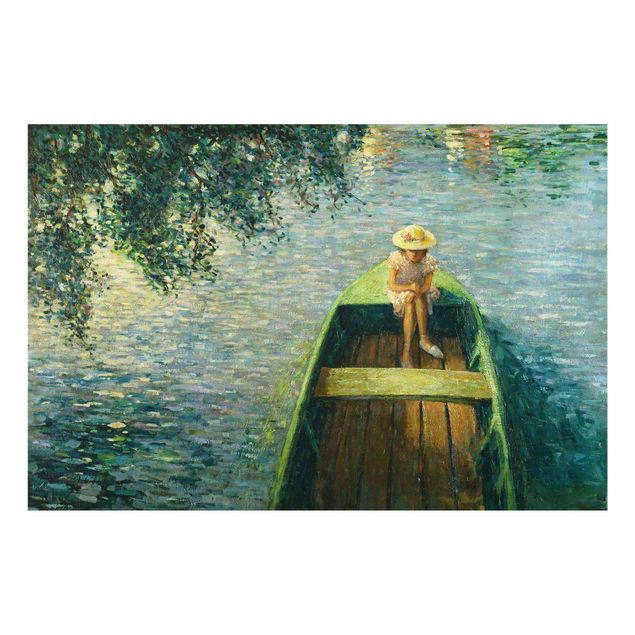 Tavlor porträtt Henri Lebasque - By Boat on the Marne