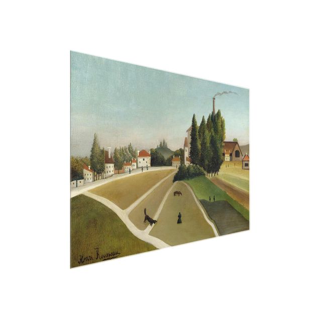 Tavlor konstutskrifter Henri Rousseau - Landscape With Factory