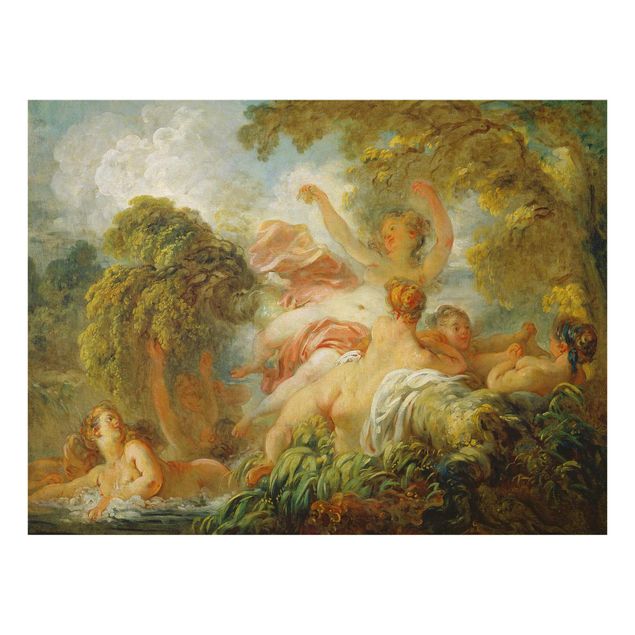 Tavlor konstutskrifter Jean Honoré Fragonard - Bathing Girls