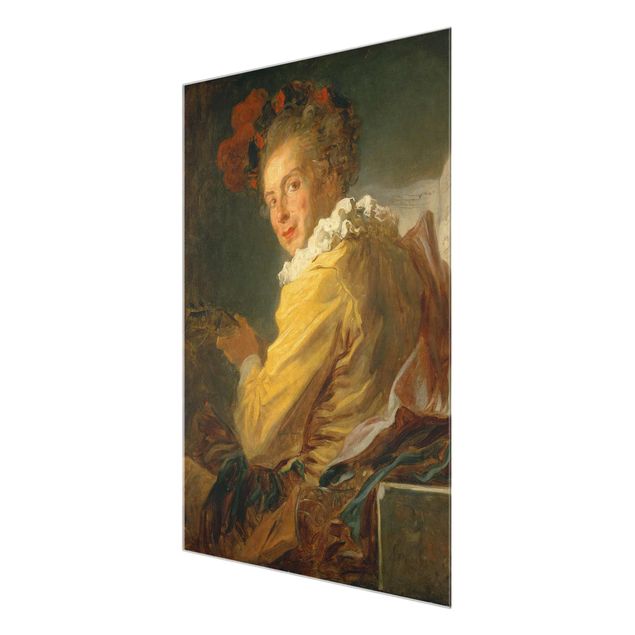 Tavlor porträtt Jean Honoré Fragonard - Man playing an Instrument