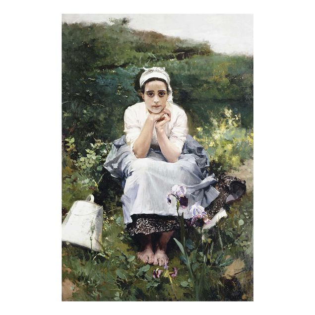 Tavlor porträtt Joaquin Sorolla - The Milkmaid