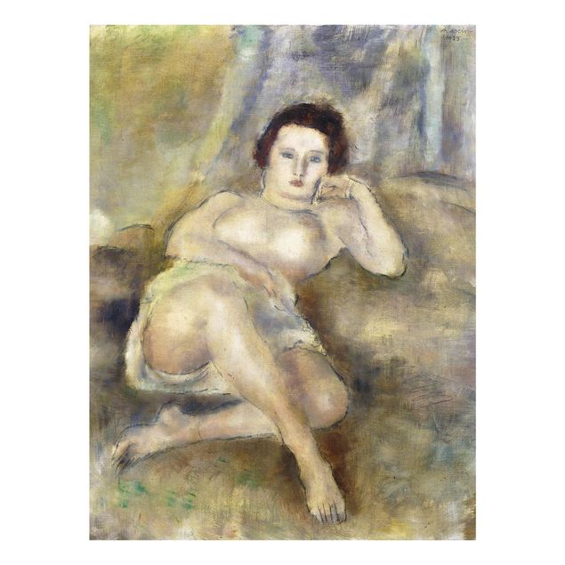 Tavlor naken och erotik Jules Pascin - Lying young Woman
