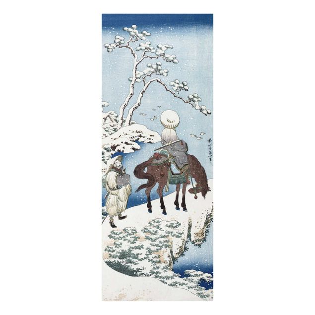Glastavlor landskap Katsushika Hokusai - The Chinese Poet Su Dongpo