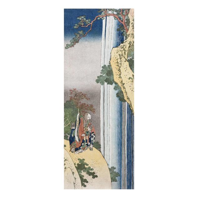 Glastavlor vattenfall Katsushika Hokusai - The Poet Rihaku