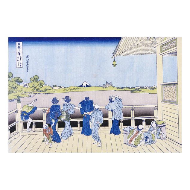 Konststilar Katsushika Hokusai - The Sazai Hall in the Rakanji Temple