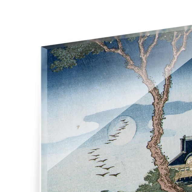 Tavlor konstutskrifter Katsushika Hokusai - A Peasant Crossing A Bridge