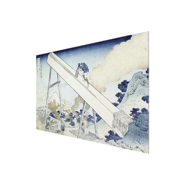 Tavlor landskap Katsushika Hokusai - In The Totomi Mountains