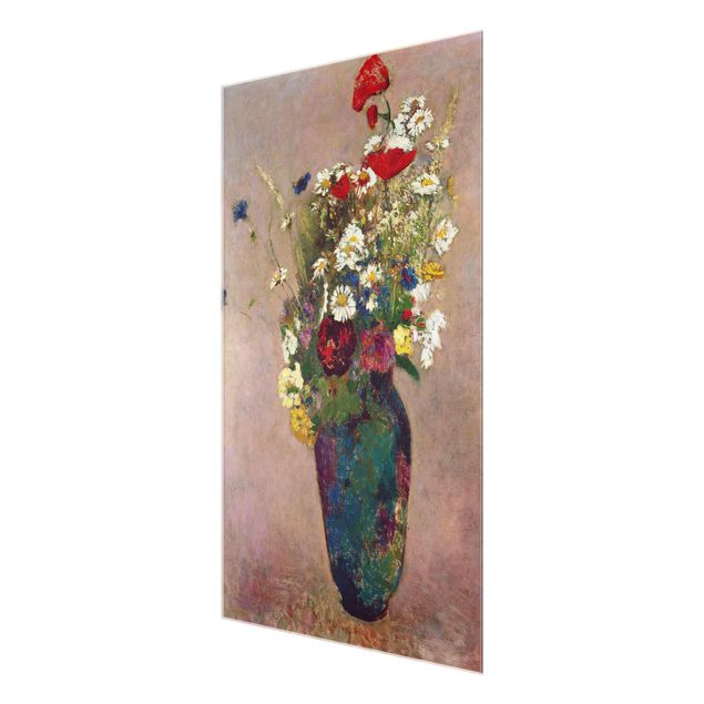 Glastavlor blommor  Odilon Redon - Flower Vase with Poppies