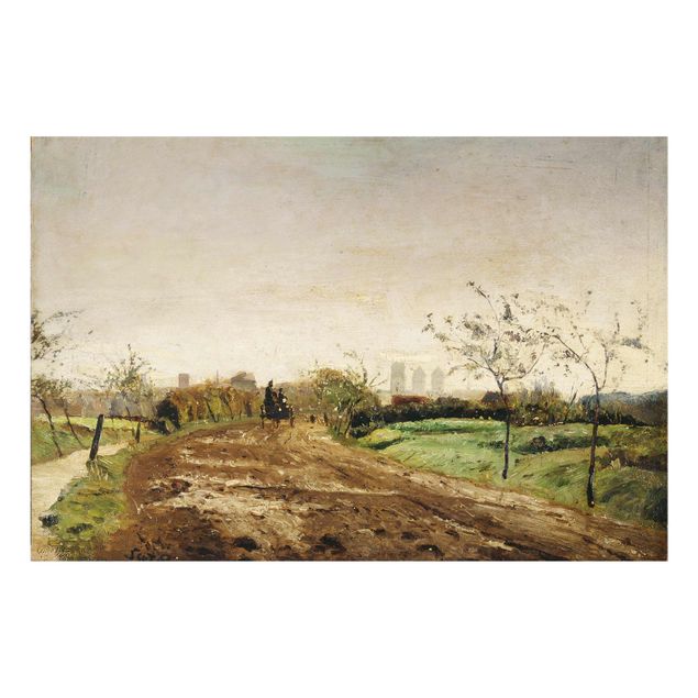 Tavlor landskap Otto Modersohn - Morning Landscape with Carriage near Münster