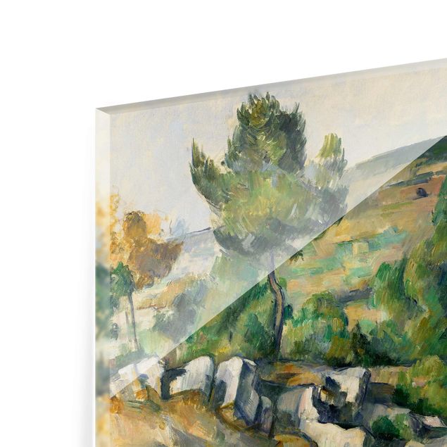 Glastavlor landskap Paul Cézanne - Hillside In Provence