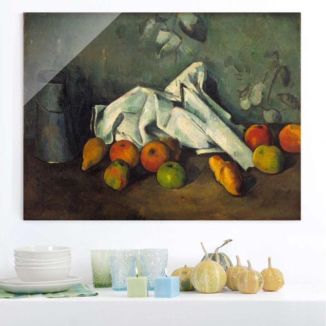 Konststilar Impressionism Paul Cézanne - Still Life With Milk Can And Apples