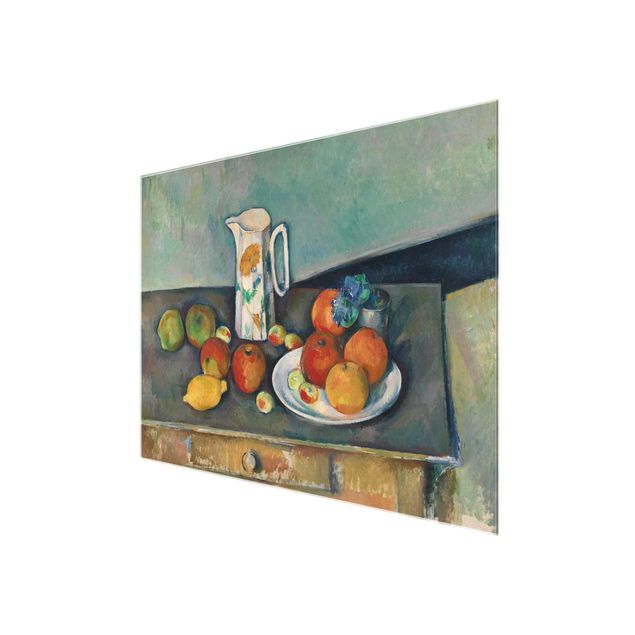 Tavlor konstutskrifter Paul Cézanne - Still Life With Peaches And Bottles