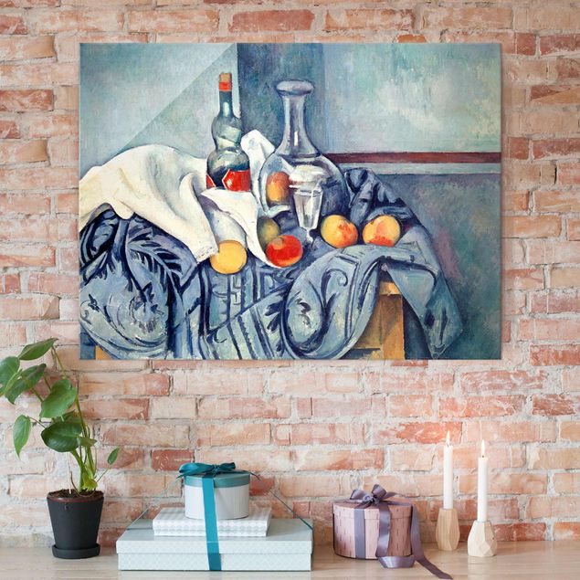 Kök dekoration Paul Cézanne - Still Life With Peaches And Bottles