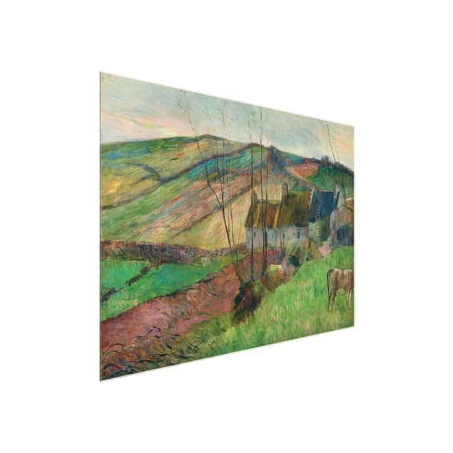 Konstutskrifter Paul Gauguin - Cottages On The Side Of Montagne Sainte-Marguerite