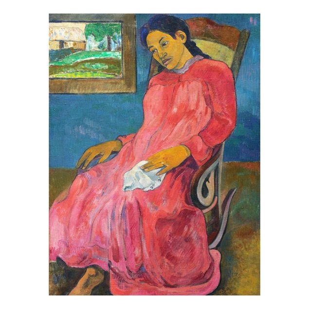 Tavlor konstutskrifter Paul Gauguin - Faaturuma (Melancholic)