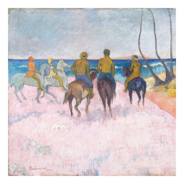 Tavlor konstutskrifter Paul Gauguin - Riders On The Beach
