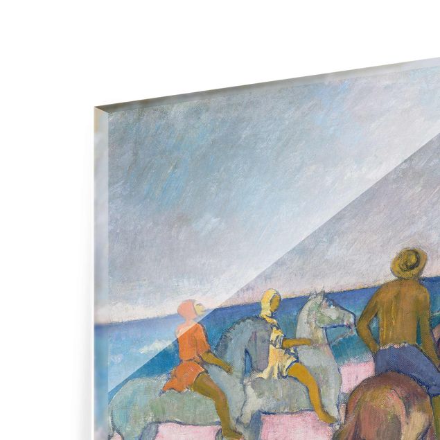 Tavlor modernt Paul Gauguin - Riders On The Beach