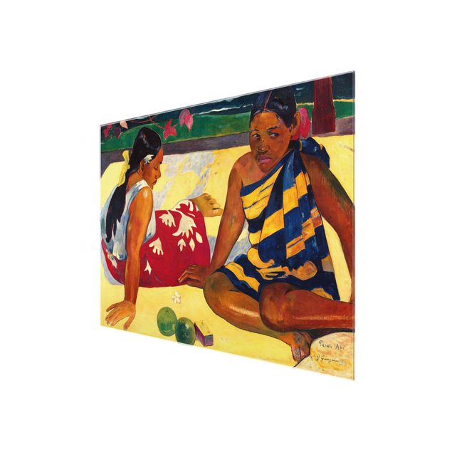 Tavlor porträtt Paul Gauguin - Parau Api (Two Women Of Tahiti)