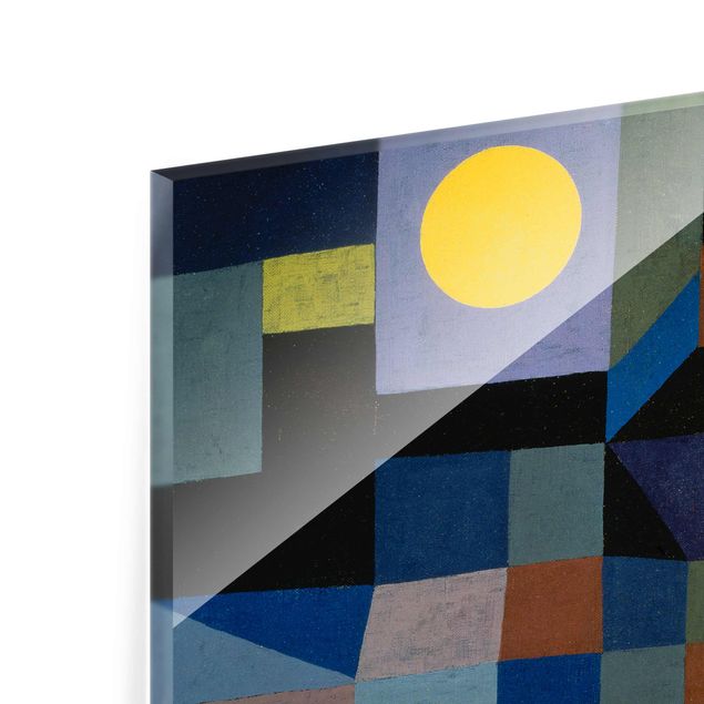Tavlor blå Paul Klee - Fire At Full Moon