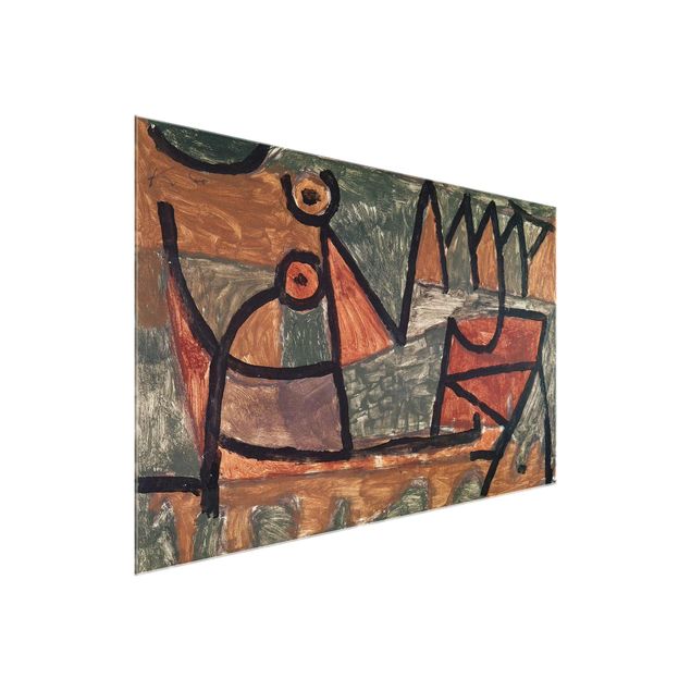 Glastavlor abstrakt Paul Klee - Sinister Boat Trip