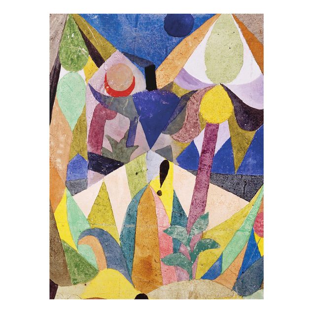 Glastavlor landskap Paul Klee - Mild tropical Landscape