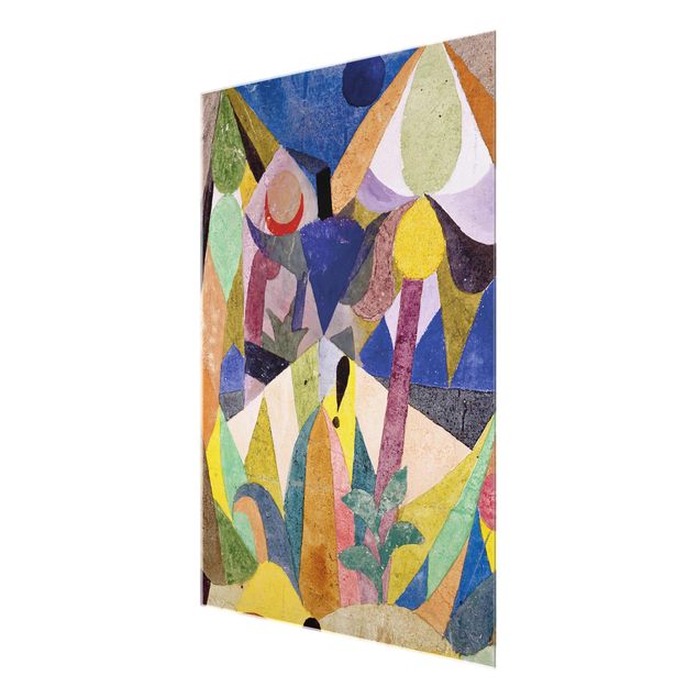 Glastavlor abstrakt Paul Klee - Mild tropical Landscape