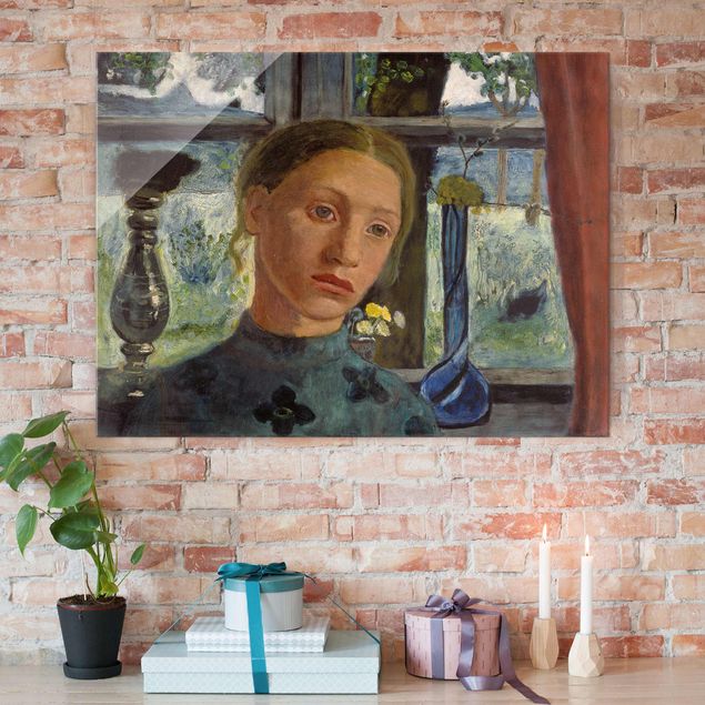 Konststilar Expressionism Paula Modersohn-Becker - Girl'S Head In Front Of A Window