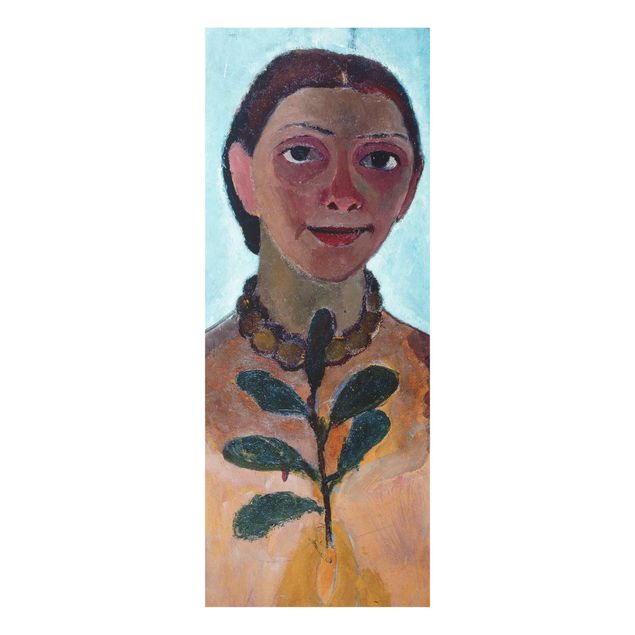 Tavlor konstutskrifter Paula Modersohn-Becker - Self Portrait with Amber Necklace