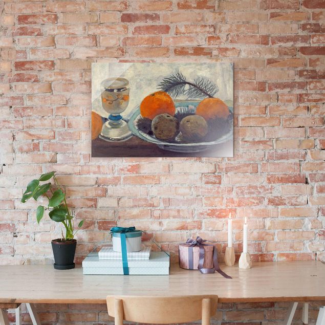 Kök dekoration Paula Modersohn-Becker - Still Life with frosted Glass Mug, Apples and Pine Branch