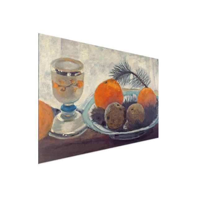 Konststilar Paula Modersohn-Becker - Still Life with frosted Glass Mug, Apples and Pine Branch
