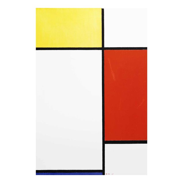 Glastavlor abstrakt Piet Mondrian - Composition I